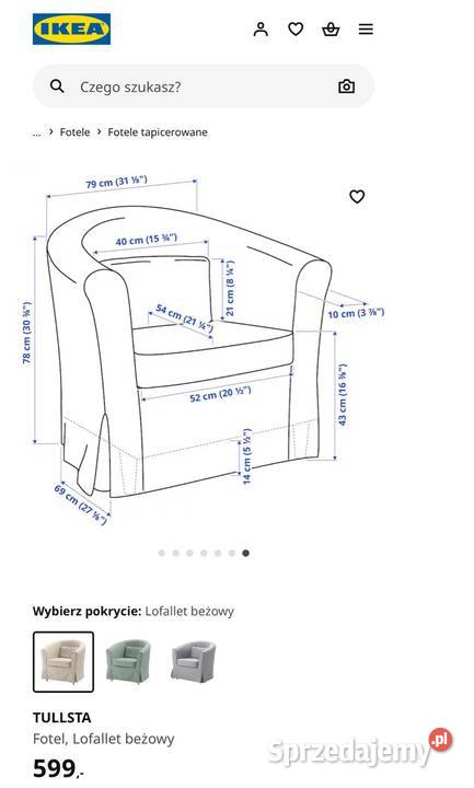 Fotele TULLSTA 2 w komplecie IKEA Fotele Dom i Ogród