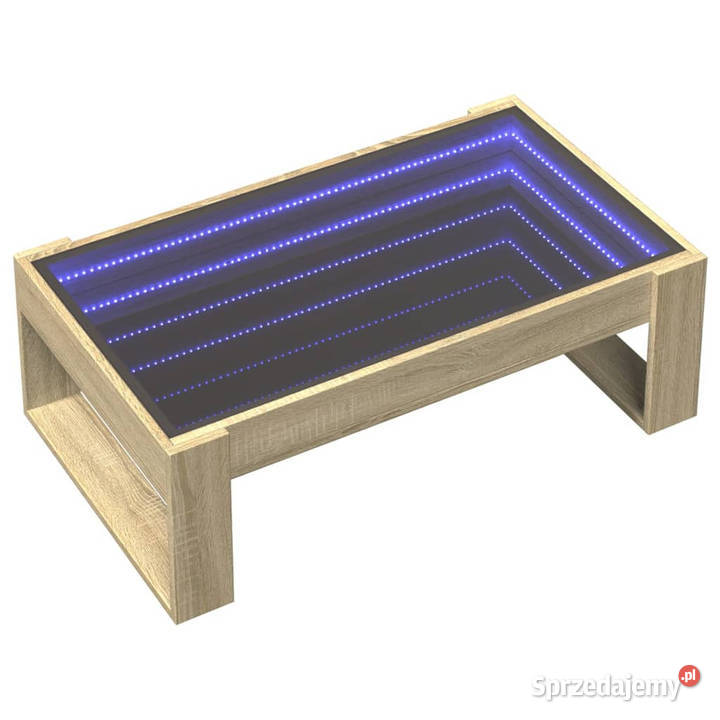 Stolik kawowy z LED Infinity dąb sonoma 90x53x30 Warszawa