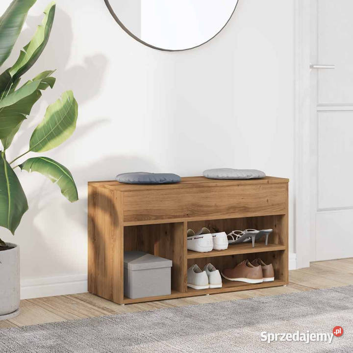 Ławka ze schowkiem na buty dąb artisan 80x30x45 Warszawa