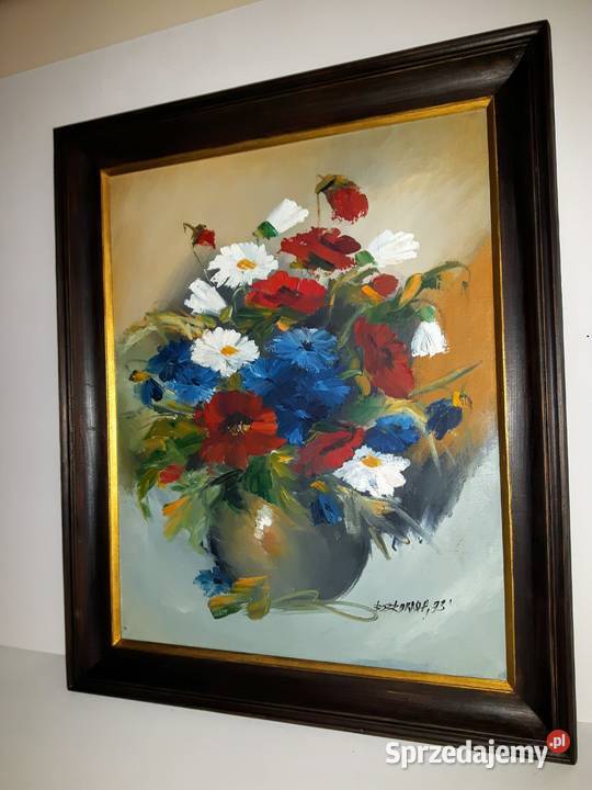 Kwiaty obraz olejny MBobrowska Warszawa