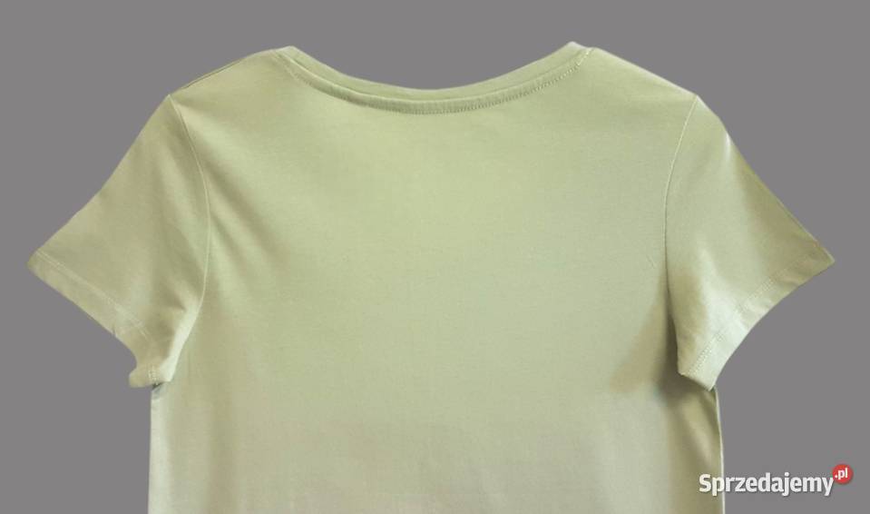 Damska bluzka oliwkowa z krótkim rękawem małopolskie Chrzanów