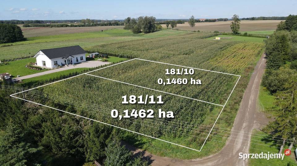 Działki budowlane Szylina 015 ha media WZ Sprzedaż warmińsko-mazurskie Bartoszyce sprzedam