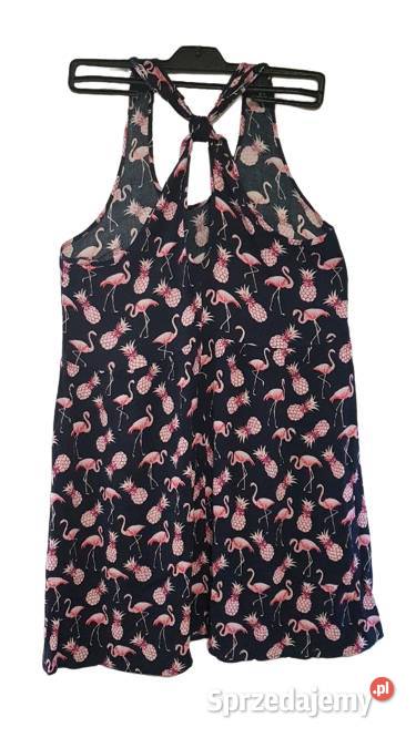 Bohemian Boho Hippie Letnia Sukienka W Flamingi