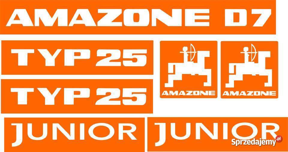 Naklejki amazone d7 typ25 junior zamienniki kujawsko-pomorskie Jeżewo