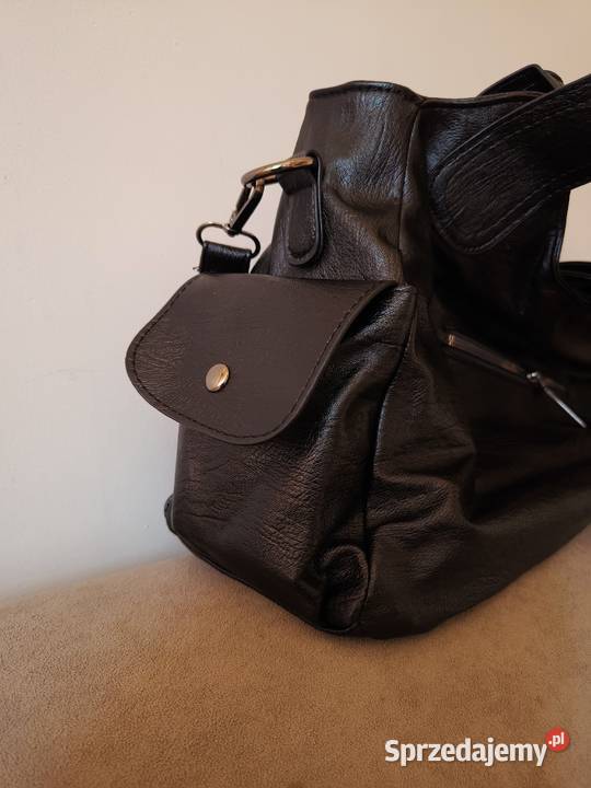 Torba damska na ramię Czarna pojemna Katowice