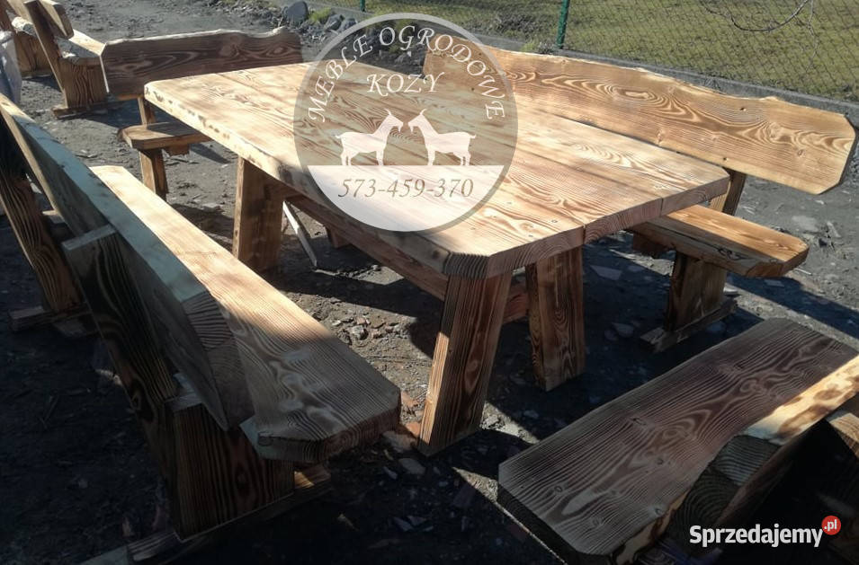 Meble ogrodowe drewniane meble góralskie lite Kęty