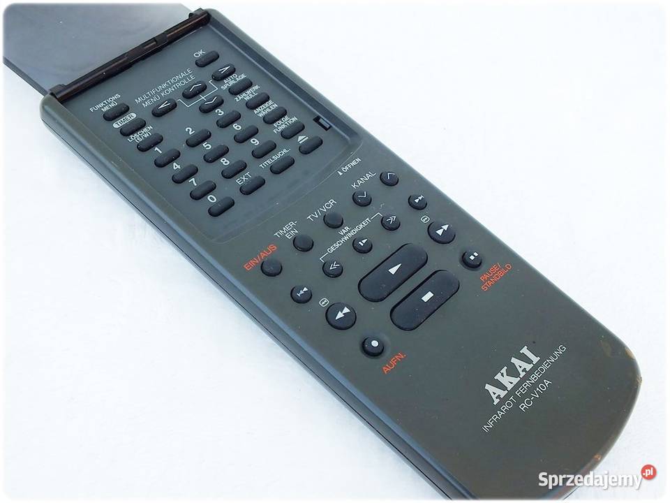 Pilot AKAI RCV10A do magnetowidu video ORYGINAŁ