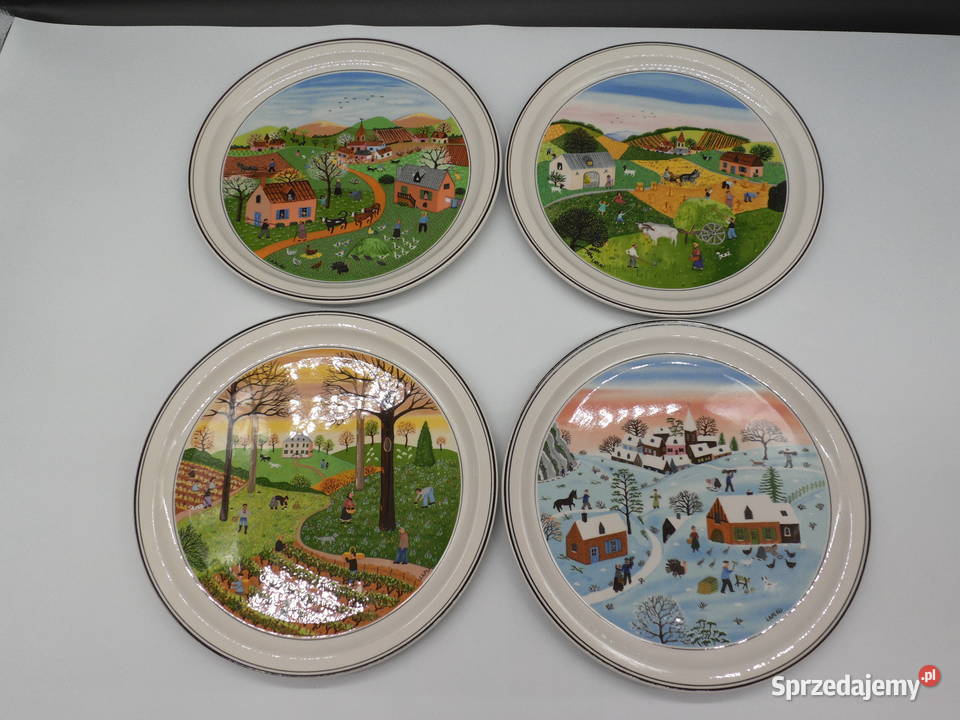 Zestaw 4 Talerzy Kolekcjonerskich Villeroy Boch wielkopolskie
