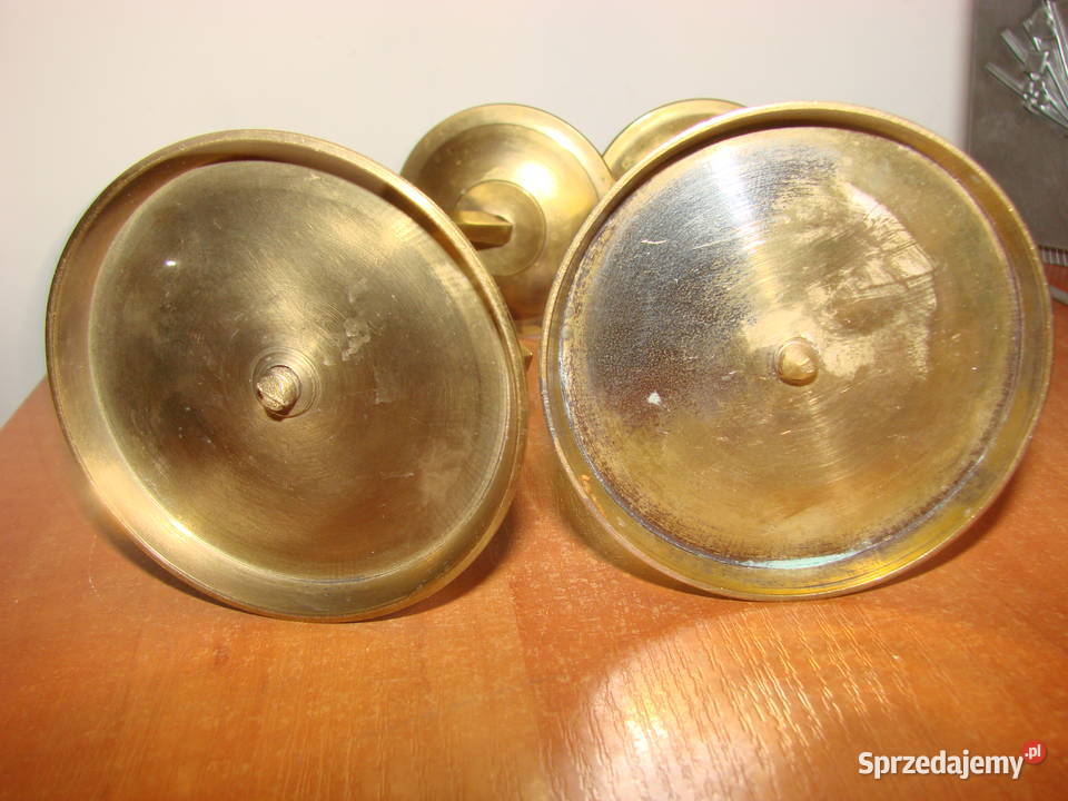 mosiężny świecznik Pruszcz Gdański