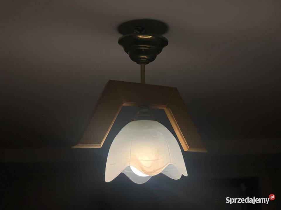 Lampa sufitowalampy sufitowe z drewnem 2 sztuki Jasło