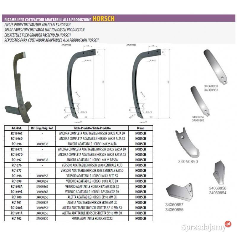Horsch osłona grądzieli 80x8 prawa 34060859 Kamionna sprzedam
