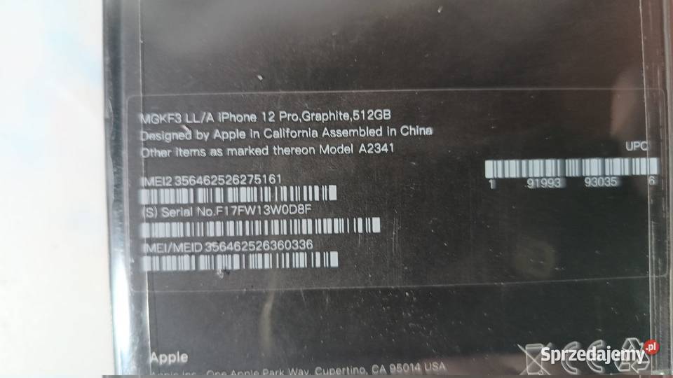 Smartfon APPLE iPhone 12 Pro 6512GB