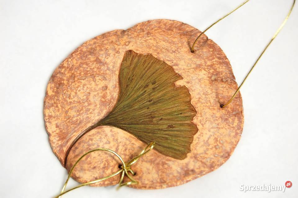 Miłorząb japoński gingko biloba liść zawieszka z wielokolorowy Lublin