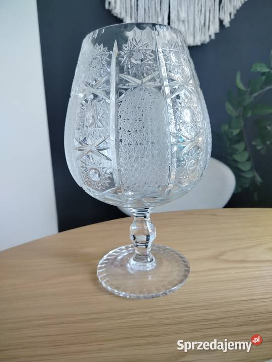 Duży kryształowy kielich Porcelana i szkło