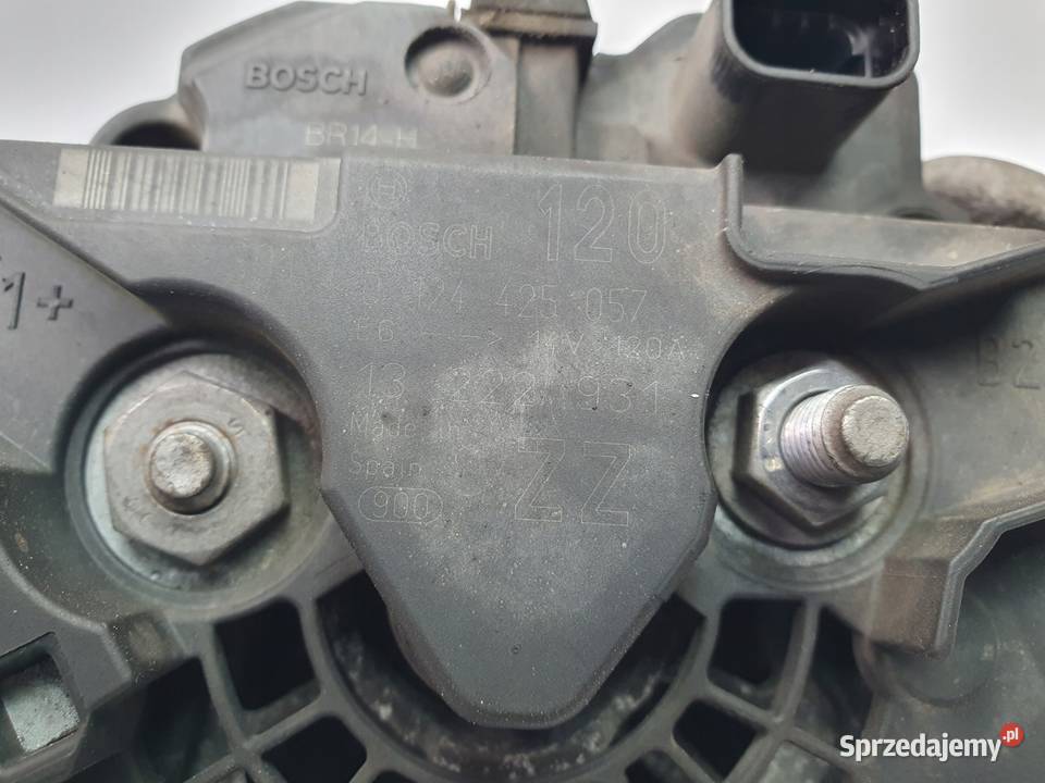 ALTERNATOR Opel Corsa D 12 16V Bosch 0124425057 Układ elektryczny silnika Motoryzacja Chełm
