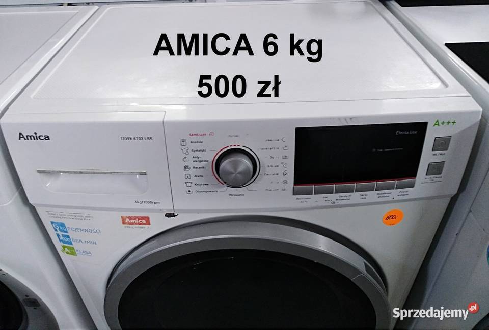 Pralka AMICA 6 kg Klasa A +++//cena 500 zł