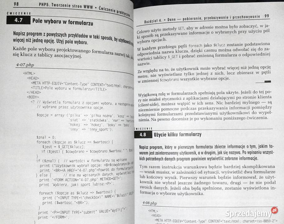 PHP5 Tworzenie stron WWW Ćwiczenia praktyczne lubelskie Chełm