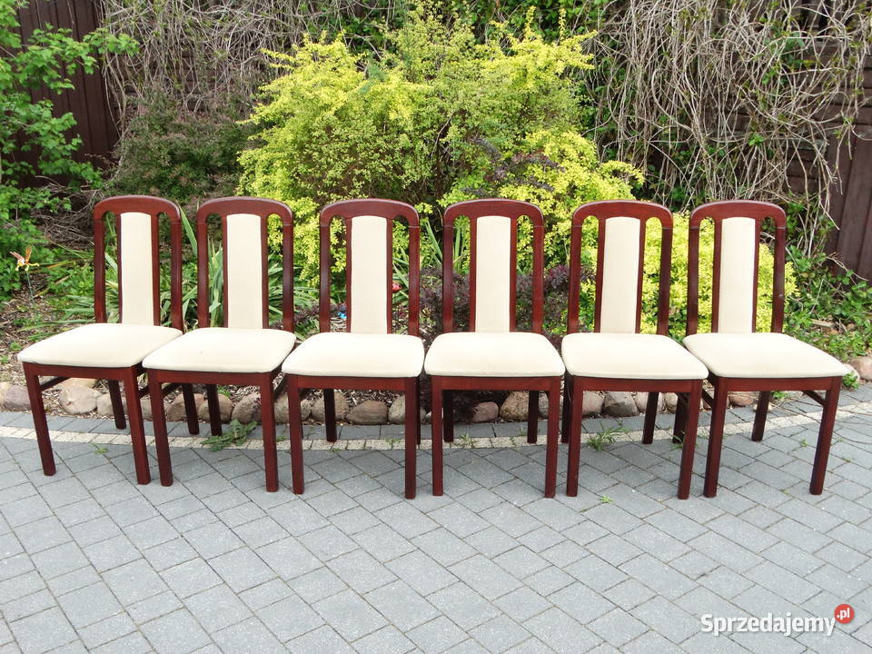 Komplet 6 eleganckich krzeseł Styl Klasyczny lubelskie Biłgoraj sprzedam