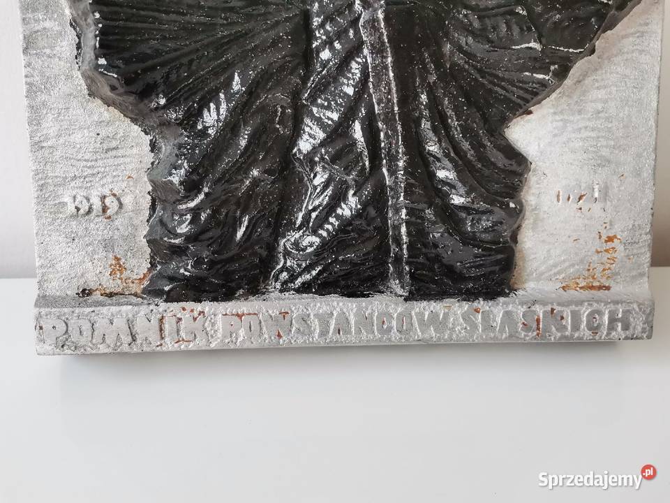 Stary wiszący odlew metalowy Pomnik Powstańców Katowice