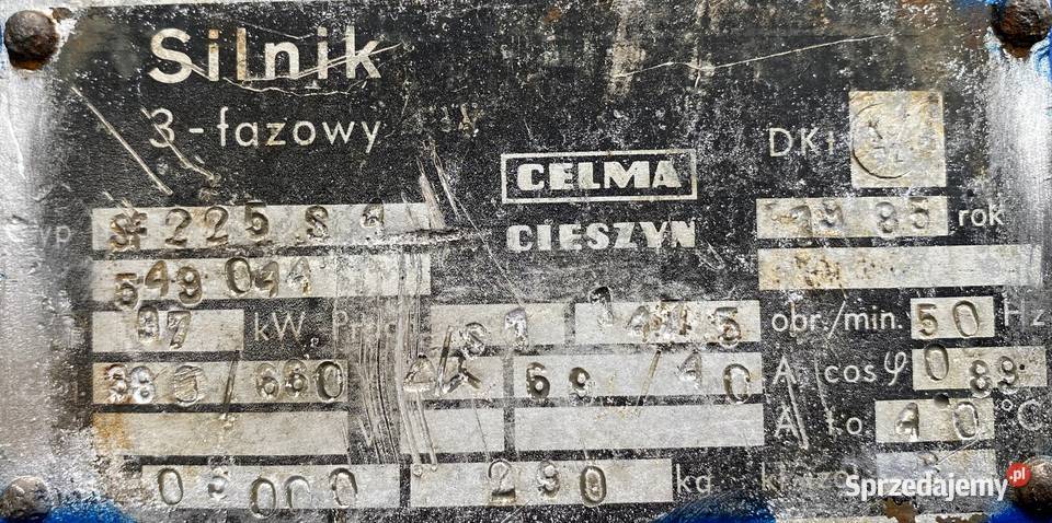 silnik elektryczny 37kW 1475obr 3fazowy CELMA B3