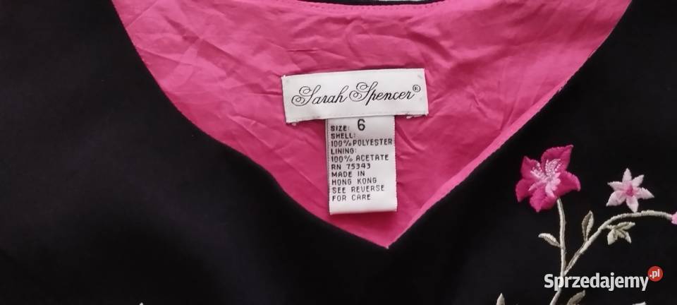 Sukienka czarna elegancka Sarah Spencer z USA Długość Midi dolnośląskie Wrocław