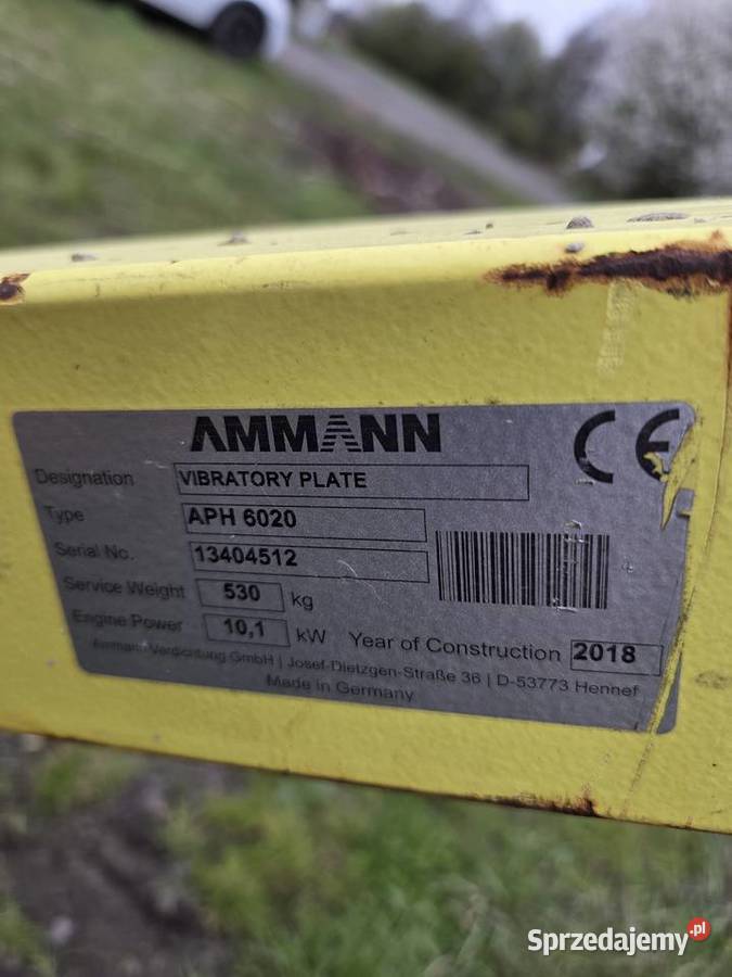 Aph 6020 zagęszczarka Ammann 18 Rewers 530 Pozostałe Dom i Ogród Namysłów