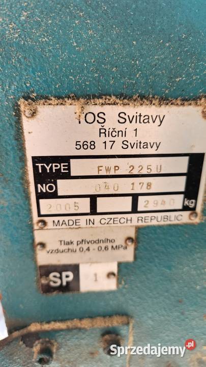 Strugarka czterostronna Tos Svitavy FWP 225U Marciszów