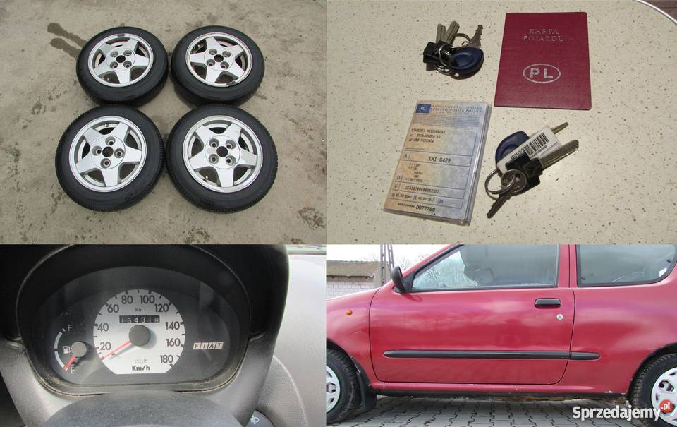 Fiat Seicento uszkodzony Miechów