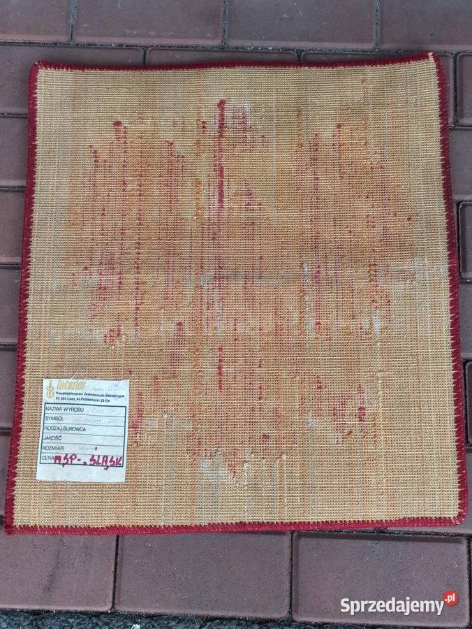 Kilim Orzeł Godło INTERIOL stary PRL 1955 Antyki Ostrów Wielkopolski