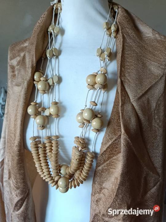 Drewniane długie okazałe korale Białystok