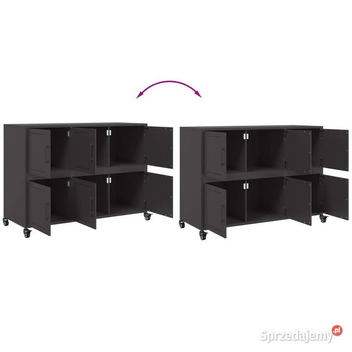 Szafka czarna 1005x39x72 stal WM846740 Warszawa