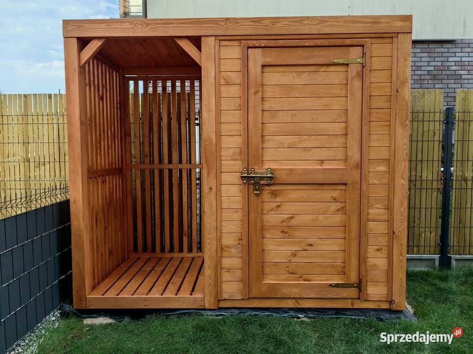 Drewutnia z domkiem narzędziowym 25 x 11m domek Kalety