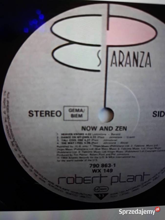 Klasyka ROBERT PLANT Now and Zen 1988 Orginał 1 Rzeszów
