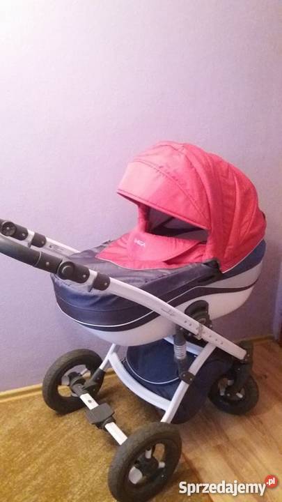 Wózek Tako Omega dziewczynki szaroróżowy Amortyzatory  Wielofunkcyjne