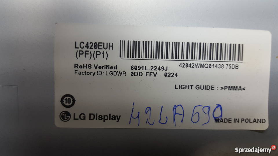 LG42LA690 zbita matyca Sosnowiec