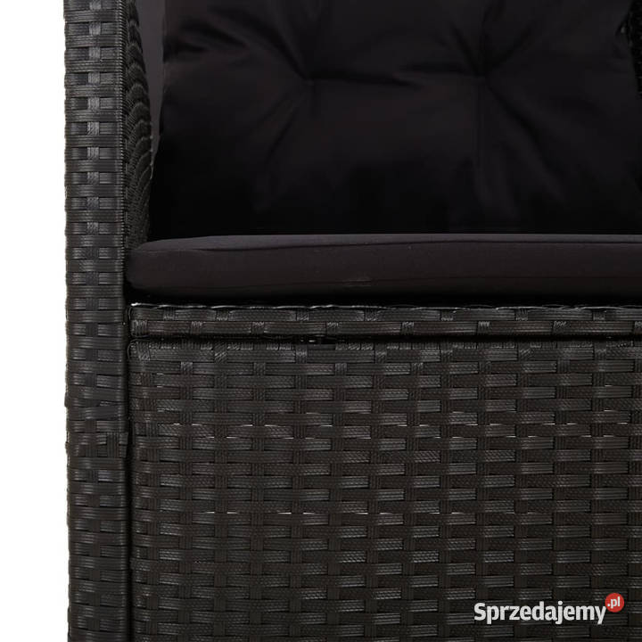 Rozkładana sofa narożna z poduszkami czarna czarny Warszawa
