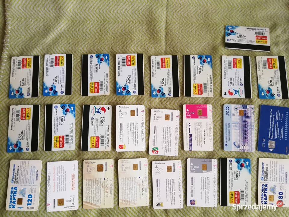 Karty telefoniczne Niemcy Korea Ukraina retro zachodniopomorskie Szczecin