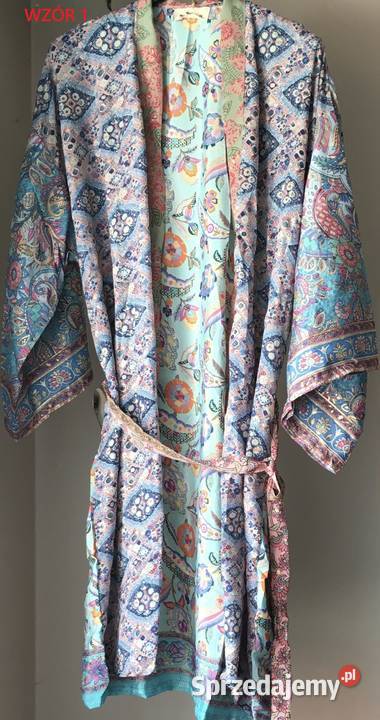 Kimono boho1 pasek jedwab naturalny 8 wzorów Białystok