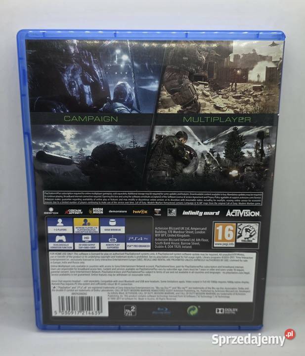Gra Call of Duty Modern Warfare Remastered 4 Elbląg