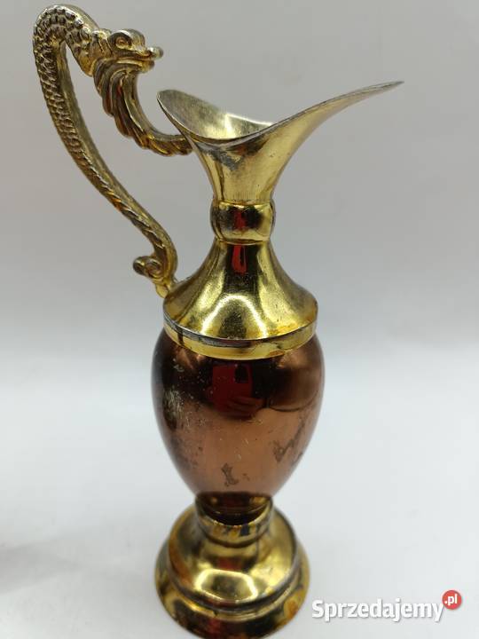 Metal dwa angielskie dzbanki wazony z głową Antyki, Sztuka, Kolekcje