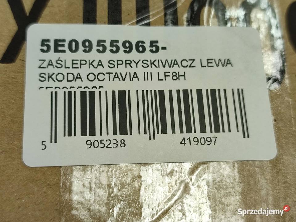 ZAŚLEPKA SPRYSKIWACZA LEWA SKODA OCTAVIA III Części samochodowe