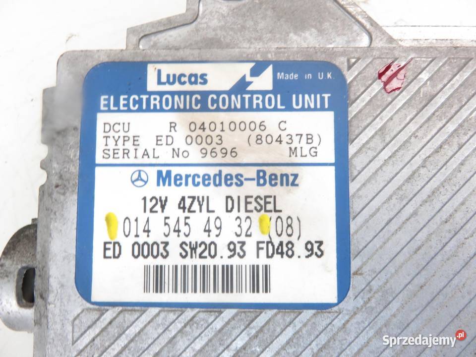 STEROWNIK MERCEDES KLASA C W202 22 16V Komputery