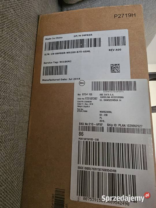 Monitor Dell 27 P2719H kabel HDMI Wysyłka Kraków