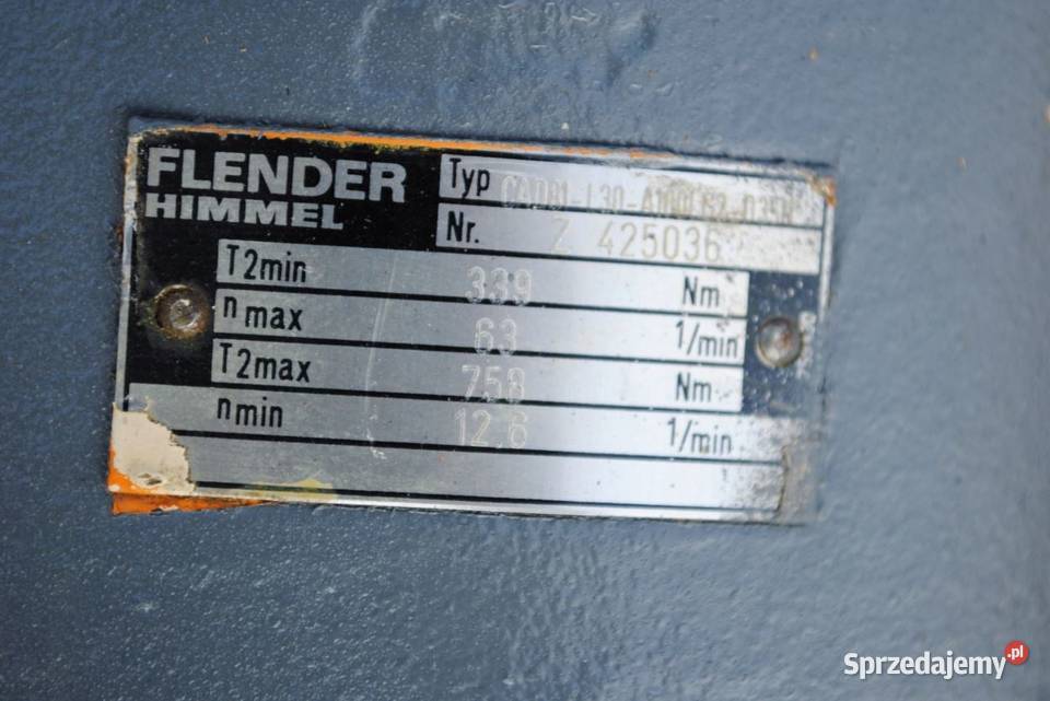 Motoreduktor kątowy 3kw z regulacją 12663obr lubuskie Kargowa