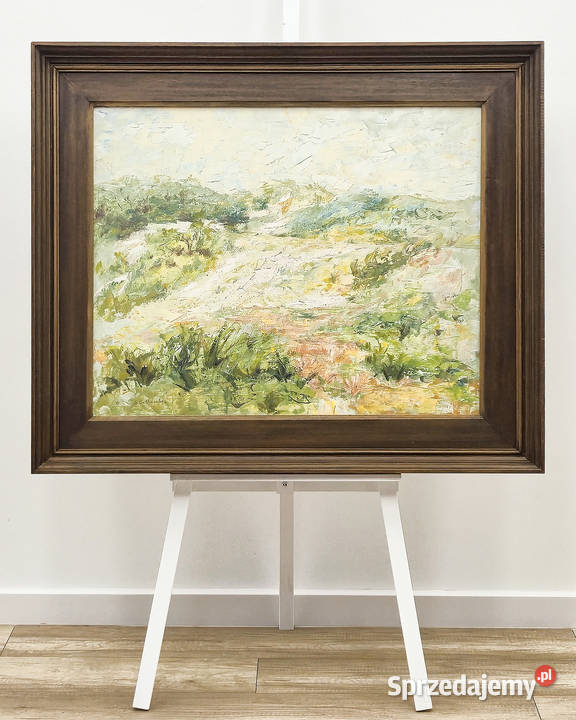 Obraz w ramie 101x87 olejny PEJZAŻ Kalisz
