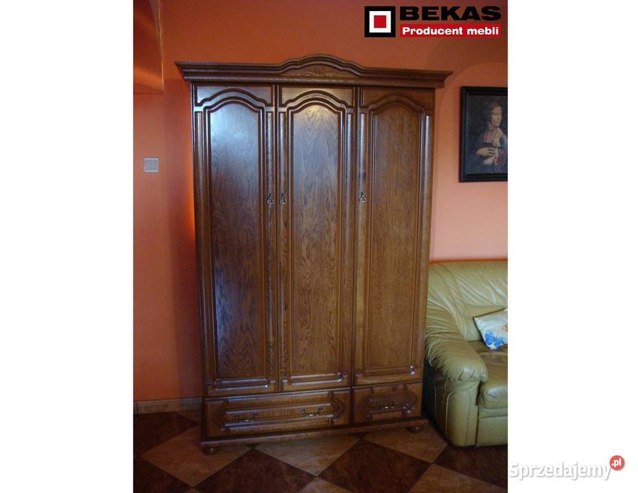 Stylowa Szafa 3D Orzech Naturala Okleina Dąb łódzkie Łódź
