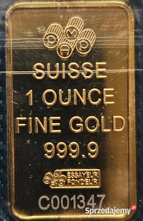 sztabka złota imitacja 1 uncja PAMP certyfikat Pozostałe Warszawa