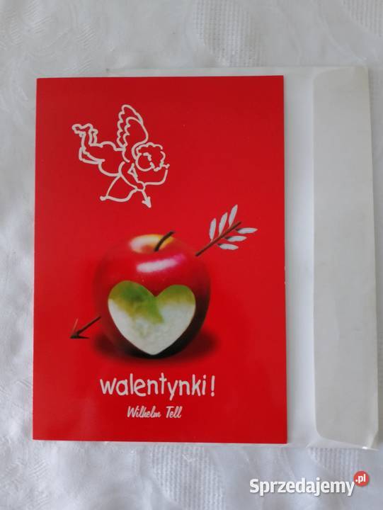 Kartka walentynkowa na WALENTYNKI składana z