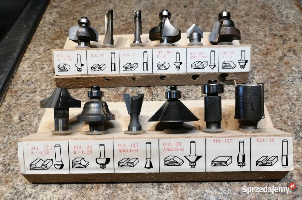 Dwa zestawy profesjonalnych frezów warmińsko-mazurskie Olsztyn