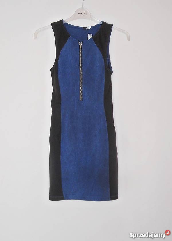 marmurkowa sukienka xs czarny lubelskie Lubartów